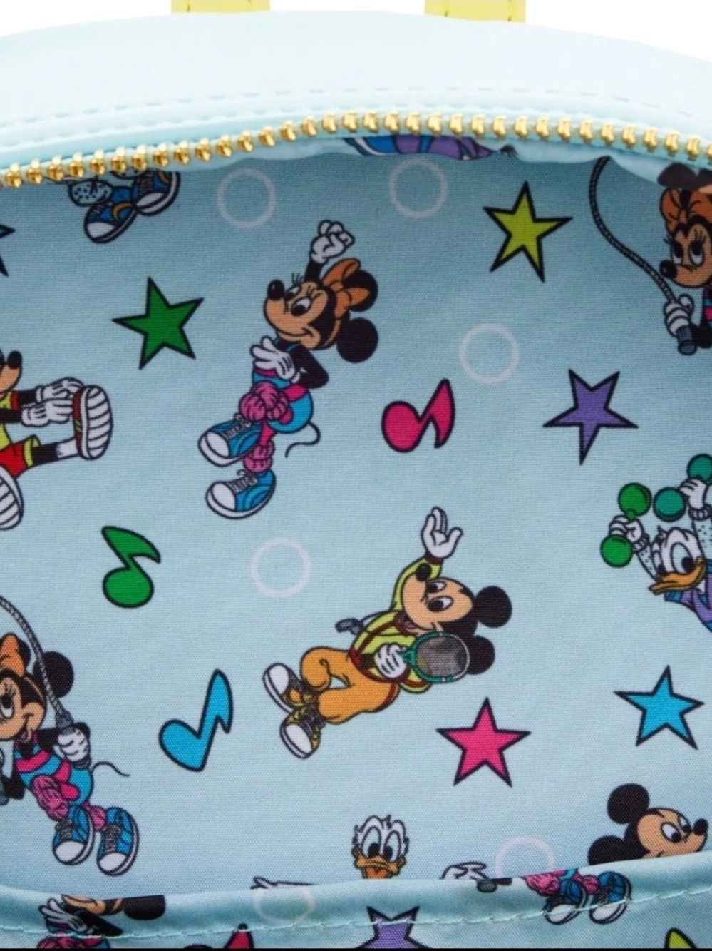 Disney Mousercise Mini Backpack - Light Blue, Pink & Yellow